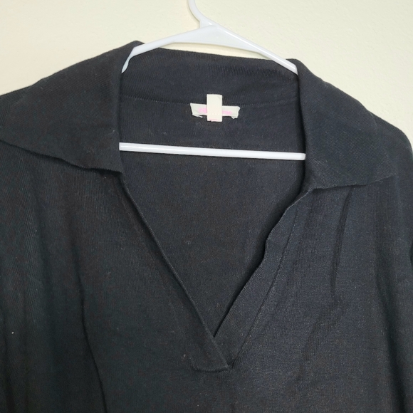 Riley & Rae V-Neck Polo Black Sweater XXL - Picture 4 of 9